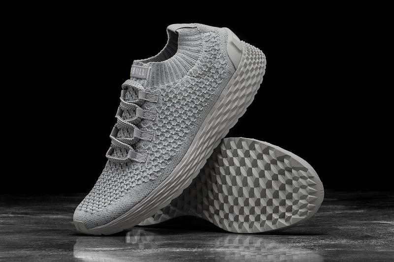 Nobull Arctic Reflective Knit Runner Women's Running Shoes White | USA L1669I